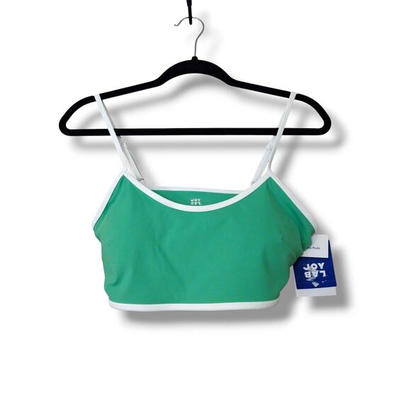 JoyLab Sports Bra Womens Large Green Removable Pads Moisture Wicking Activewear - Picture 1 of 6